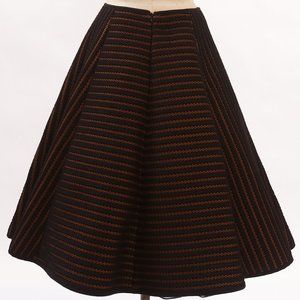 Brown and Black Full modern style 50s Swing Skirt
